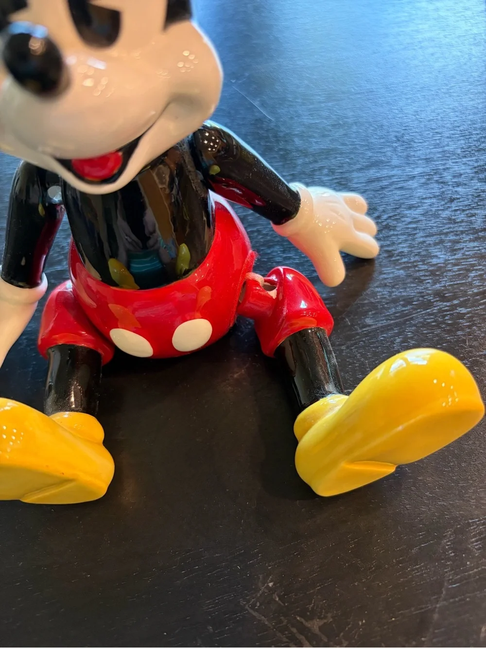 Vintage Disney Schmid Mickey Mouse Club Ceramic Figurine Music Box